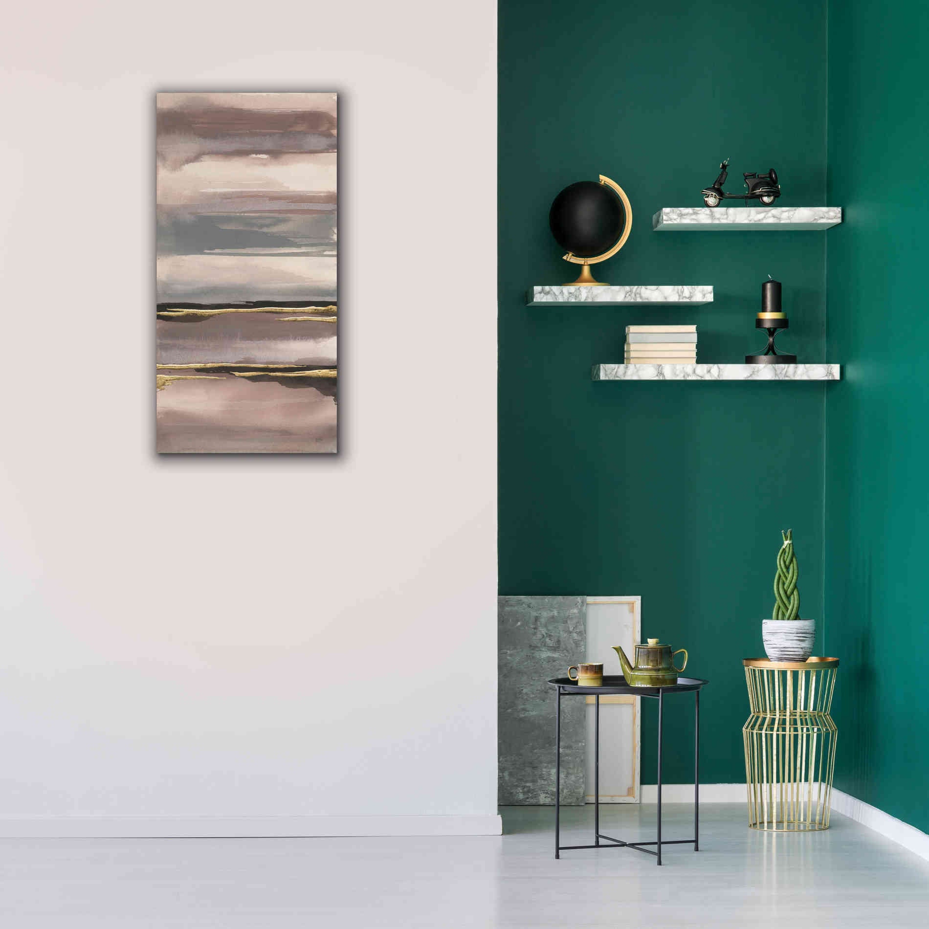 'Gilded Morning Fog IV' by Chris Paschke, Canvas Wall Art,20 x 40