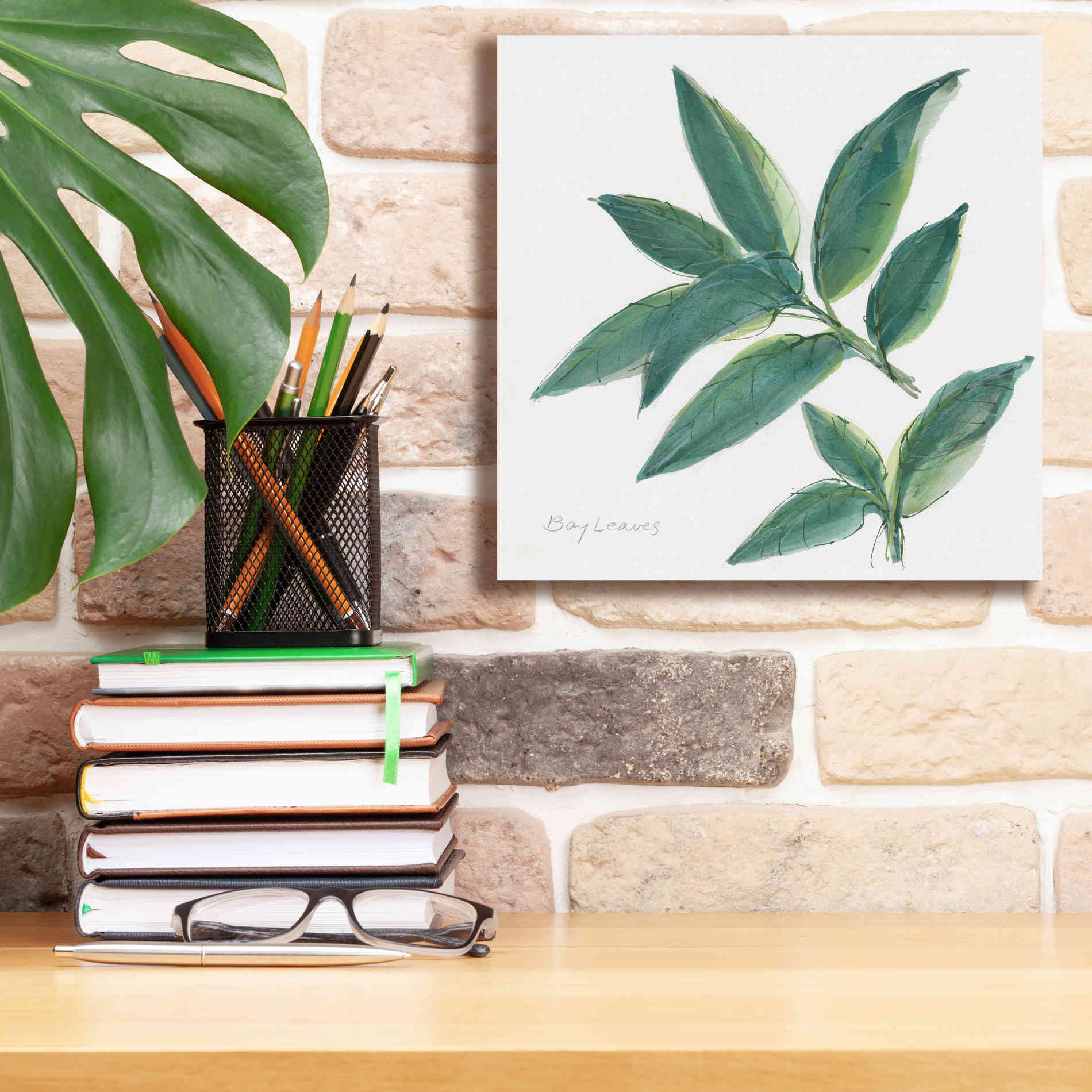 'Bay Leaf' by Chris Paschke, Canvas Wall Art,12 x 12