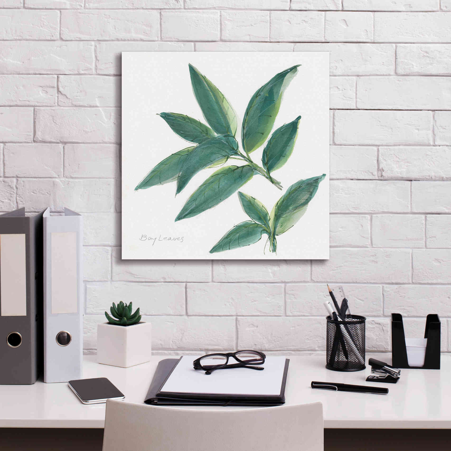 'Bay Leaf' by Chris Paschke, Canvas Wall Art,18 x 18