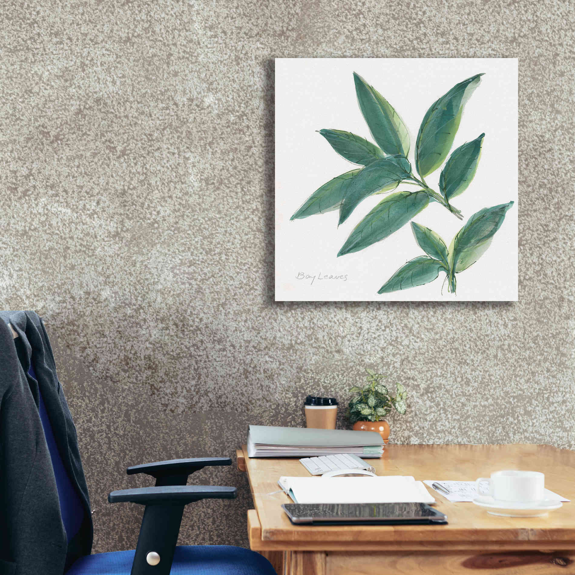 'Bay Leaf' by Chris Paschke, Canvas Wall Art,26 x 26