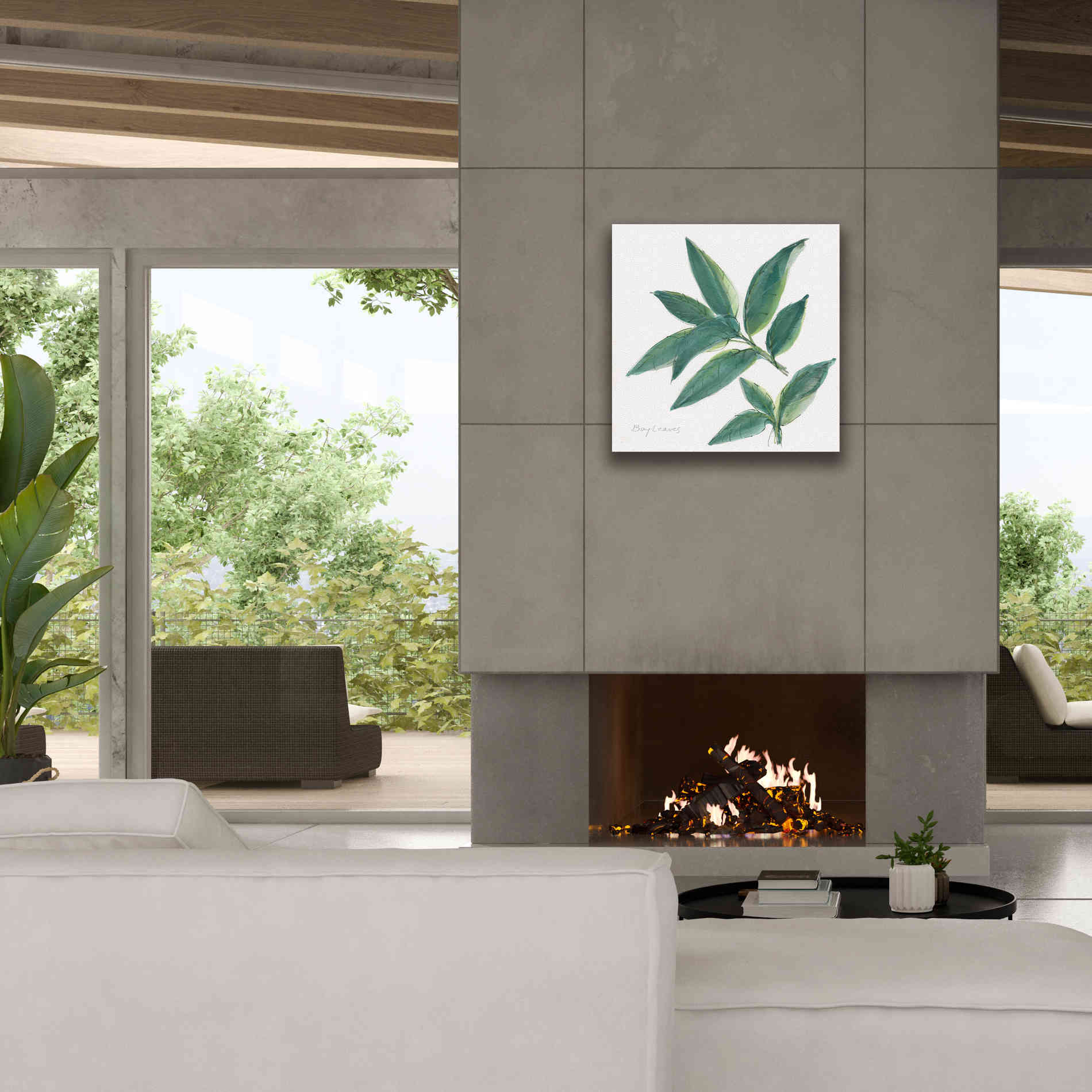 'Bay Leaf' by Chris Paschke, Canvas Wall Art,26 x 26