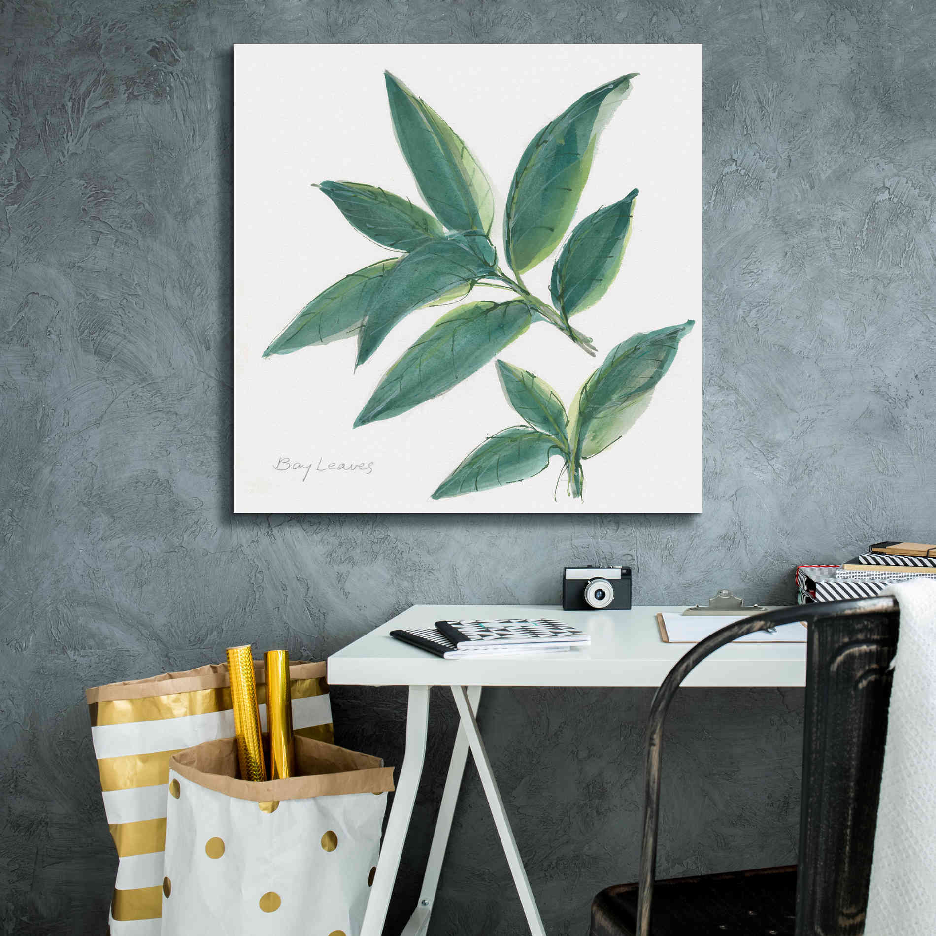 'Bay Leaf' by Chris Paschke, Canvas Wall Art,26 x 26