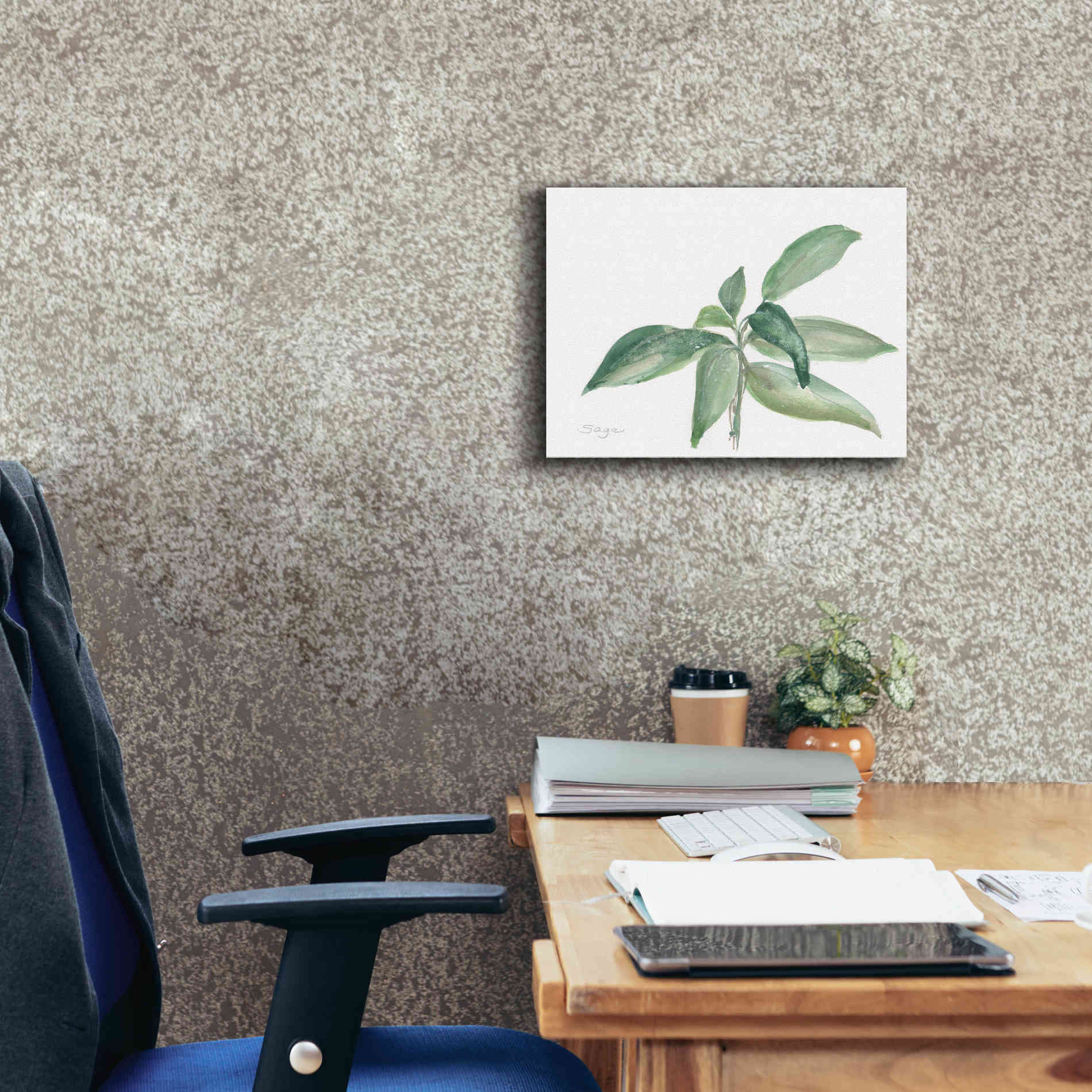 'Sage I' by Chris Paschke, Canvas Wall Art,16 x 12