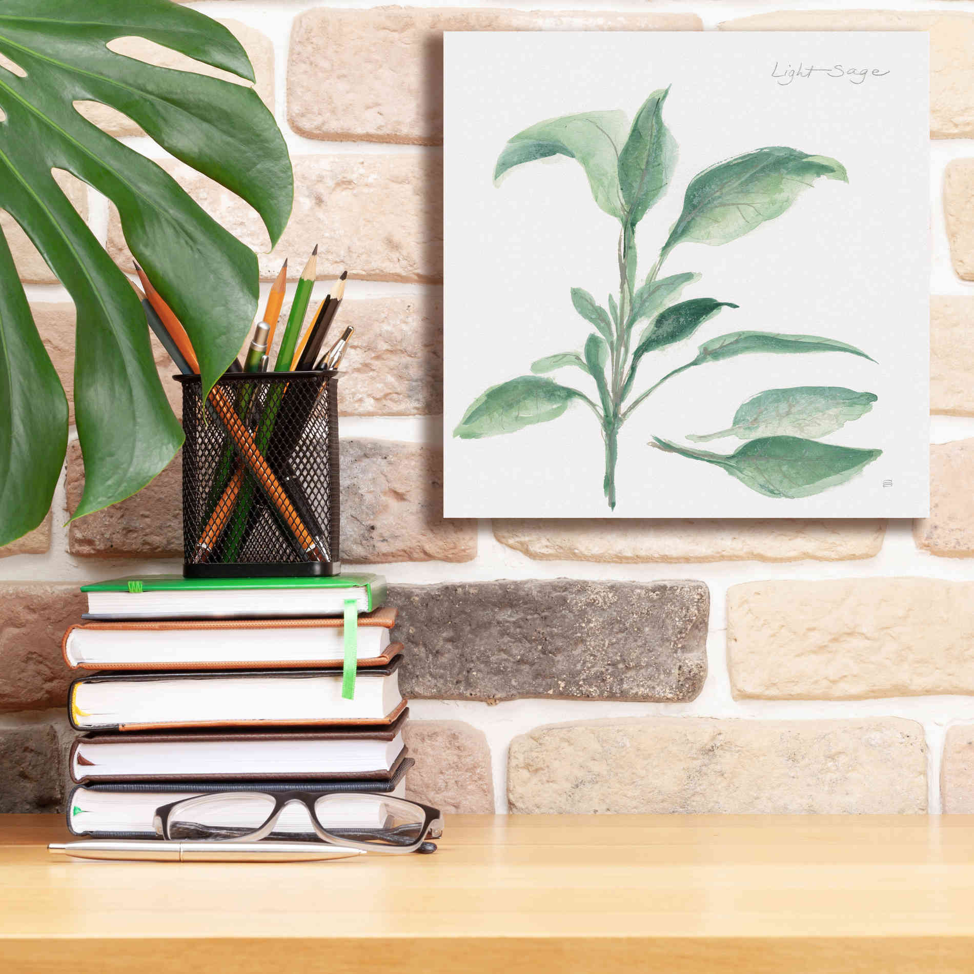 'Sage II' by Chris Paschke, Canvas Wall Art,12 x 12