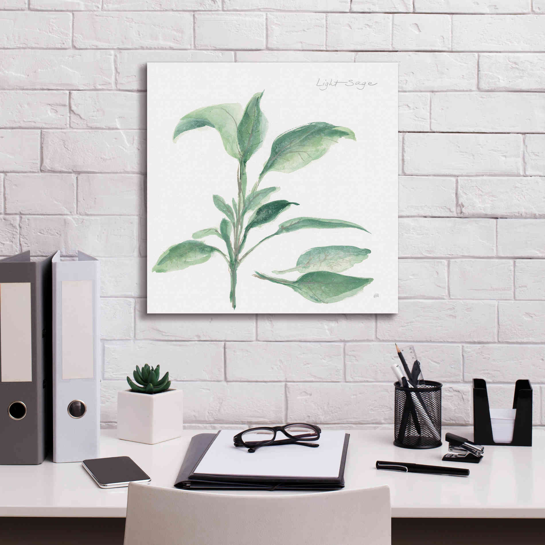 'Sage II' by Chris Paschke, Canvas Wall Art,18 x 18