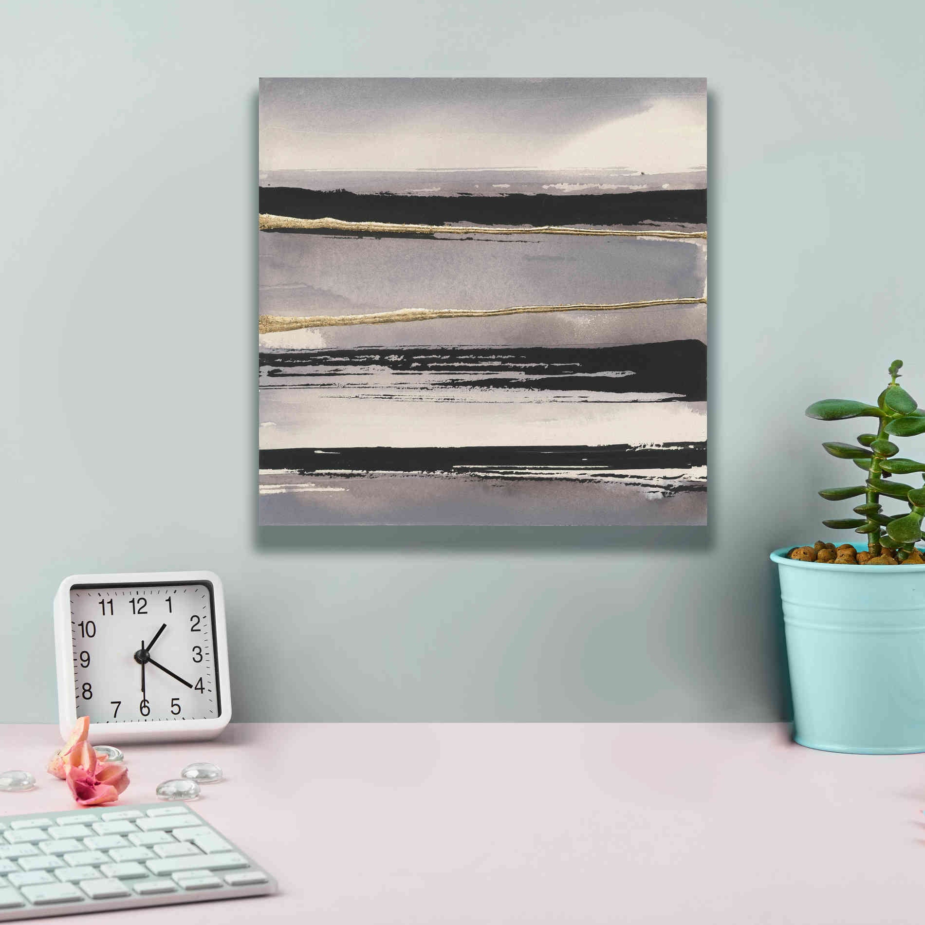 'Gilded Grey I' by Chris Paschke, Canvas Wall Art,12 x 12