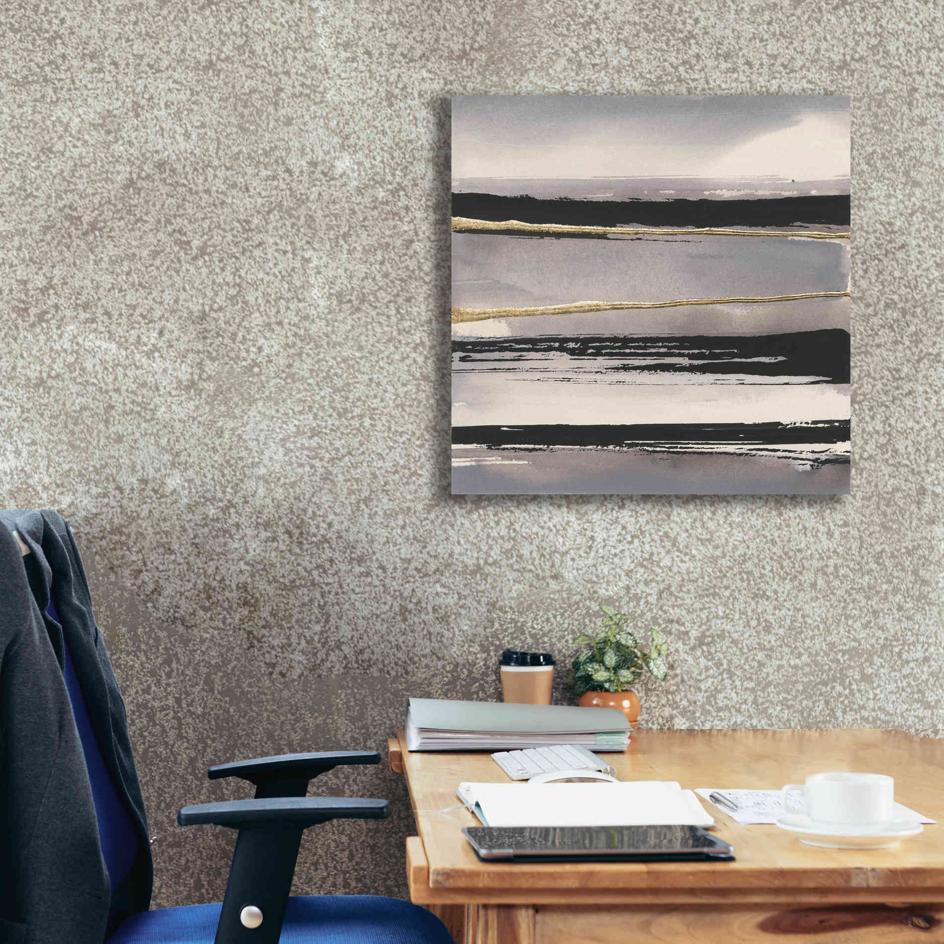 'Gilded Grey I' by Chris Paschke, Canvas Wall Art,26 x 26