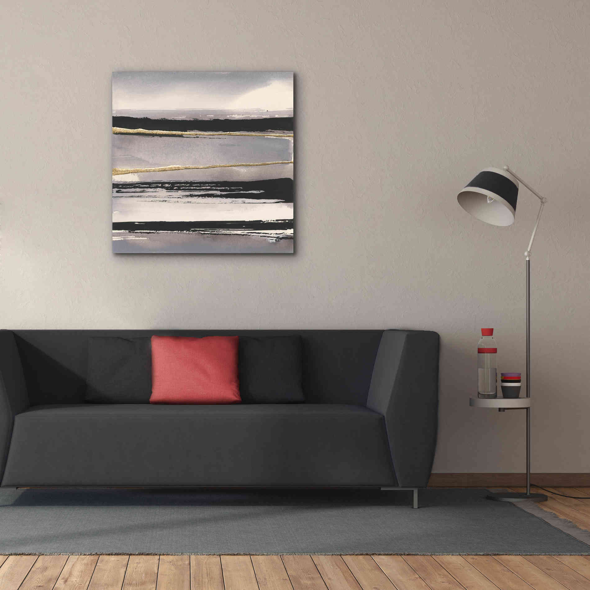 'Gilded Grey I' by Chris Paschke, Canvas Wall Art,37 x 37