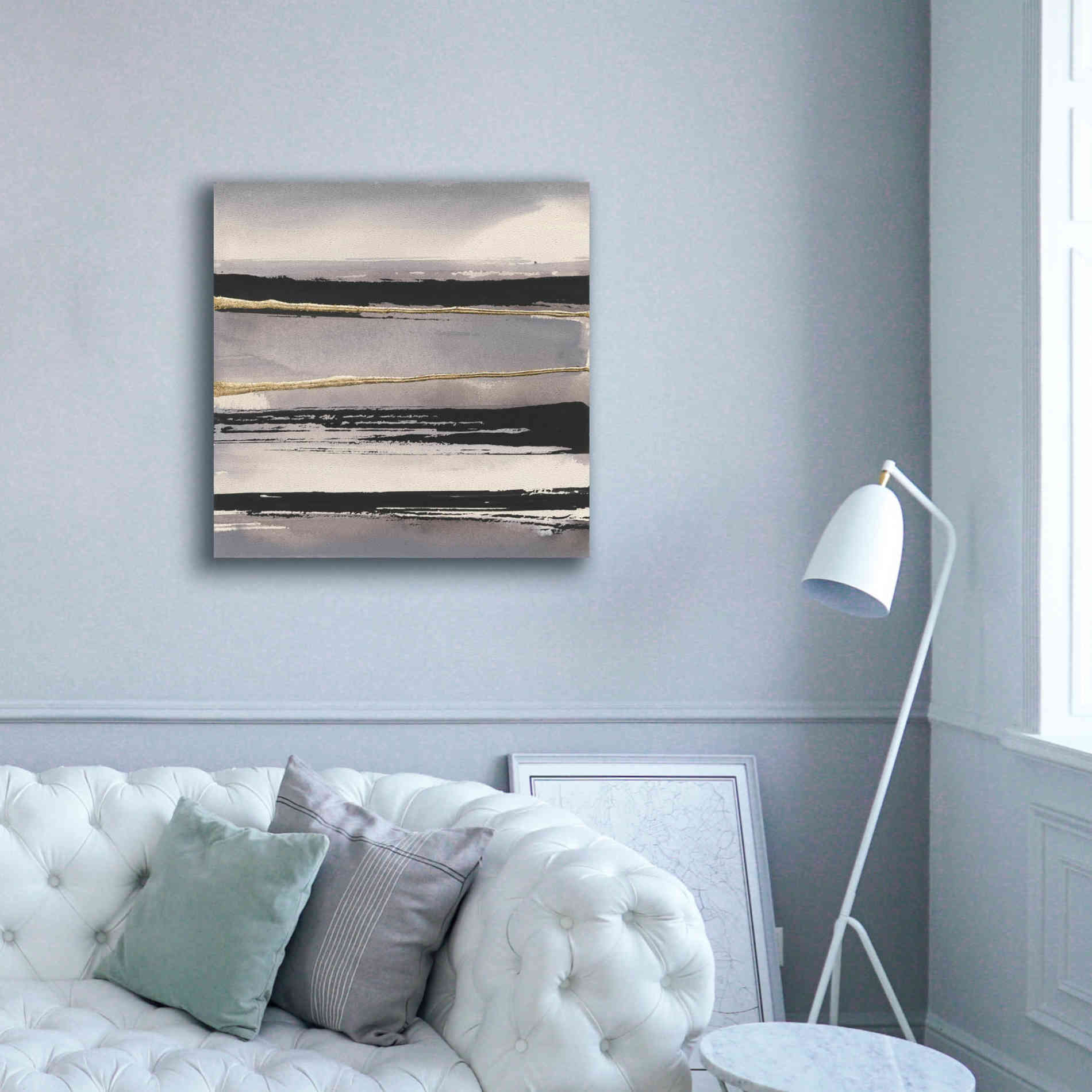 'Gilded Grey I' by Chris Paschke, Canvas Wall Art,37 x 37