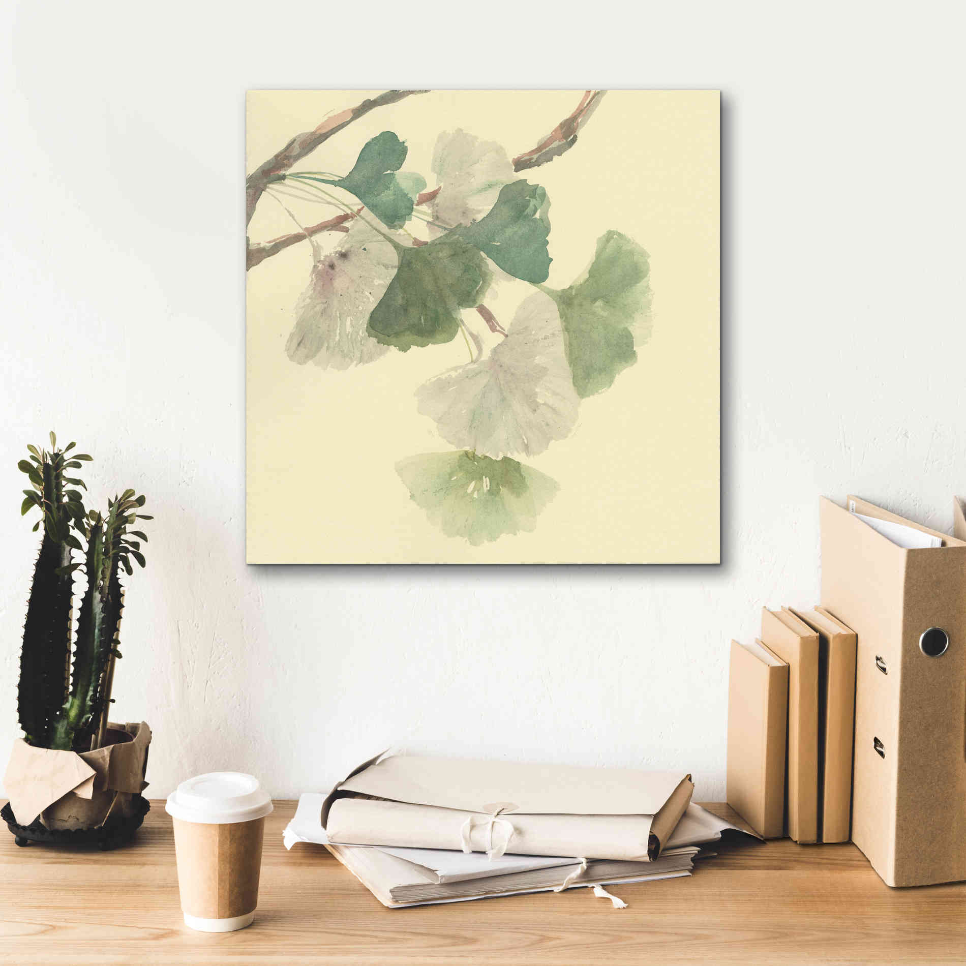 'Gingko Leaves I' by Chris Paschke, Canvas Wall Art,18 x 18