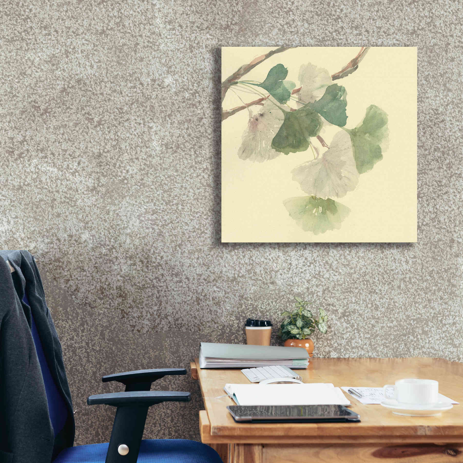 'Gingko Leaves I' by Chris Paschke, Canvas Wall Art,26 x 26