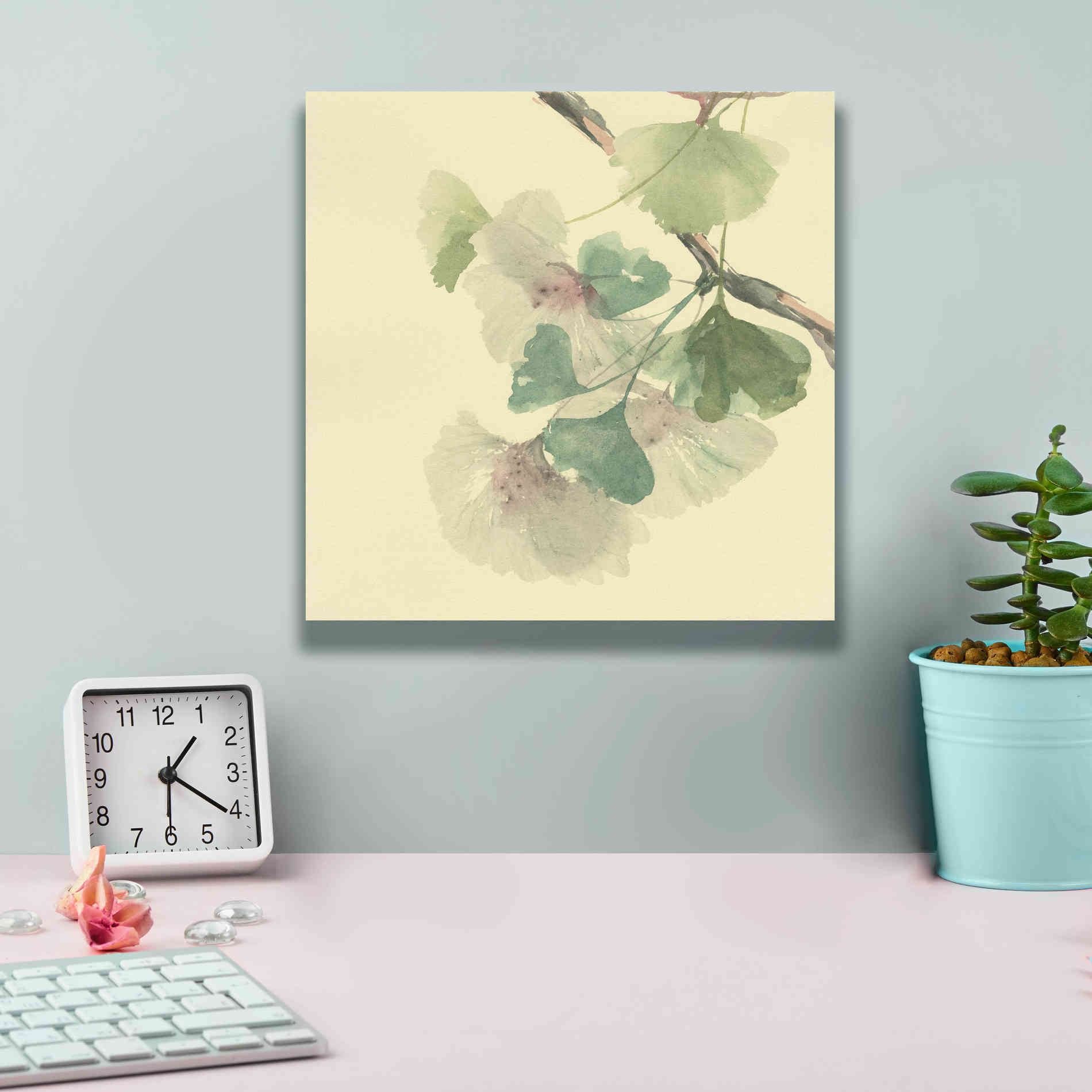 'Gingko Leaves II' by Chris Paschke, Canvas Wall Art,12 x 12