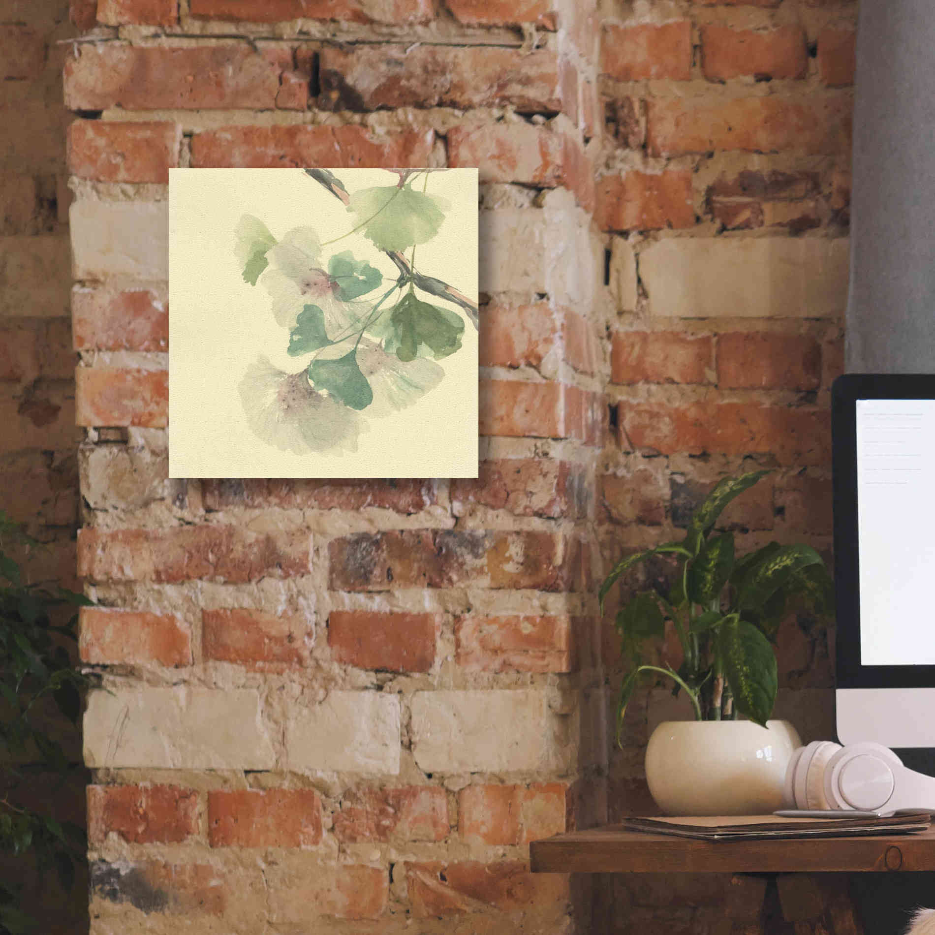 'Gingko Leaves II' by Chris Paschke, Canvas Wall Art,12 x 12