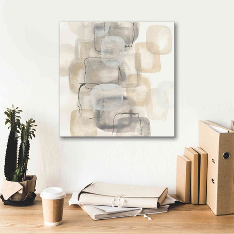 Image of 'Neutral Stacking I' by Chris Paschke, Canvas Wall Art,18 x 18