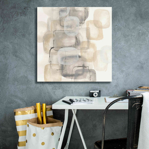 Image of 'Neutral Stacking I' by Chris Paschke, Canvas Wall Art,26 x 26