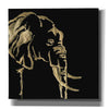 'Gilded Elephant on Black Pillow' by Chris Paschke, Canvas Wall Art
