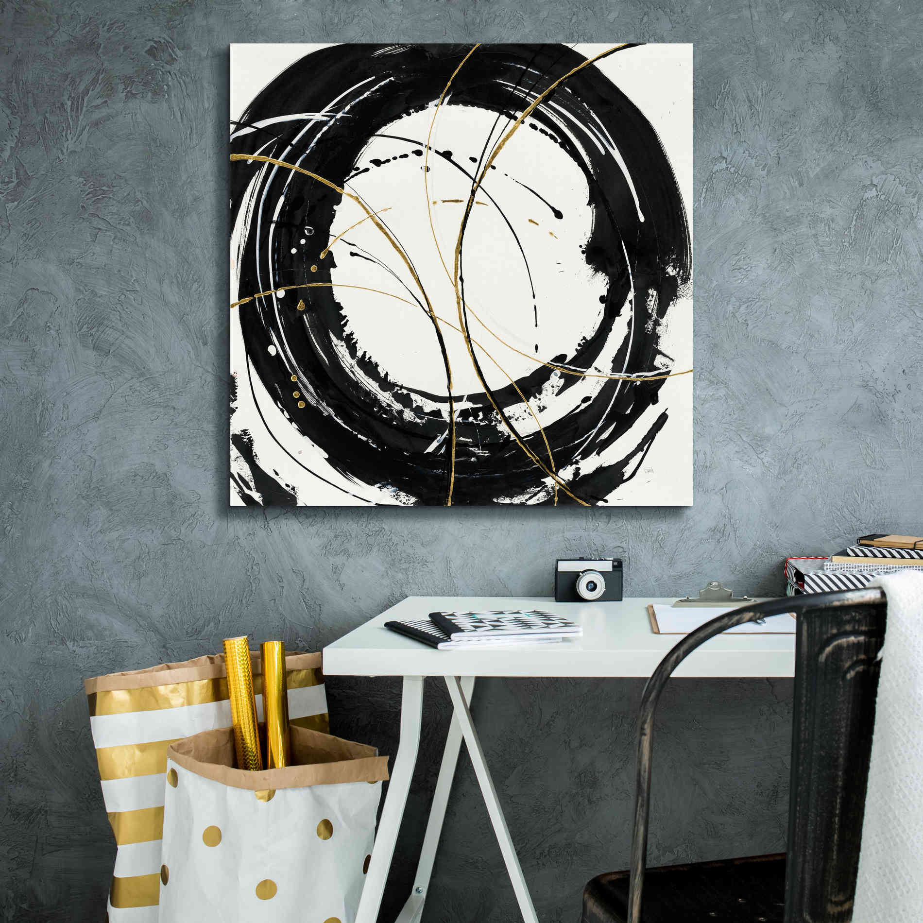 'Circular Web' by Chris Paschke, Canvas Wall Art,26 x 26