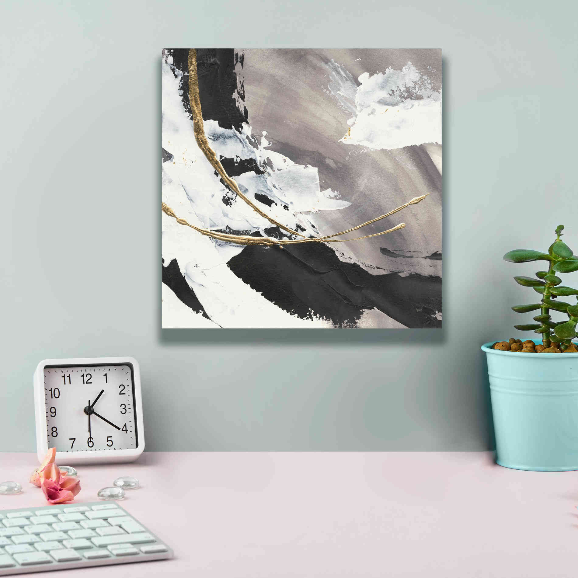 'Gilded Arcs I' by Chris Paschke, Canvas Wall Art,12 x 12