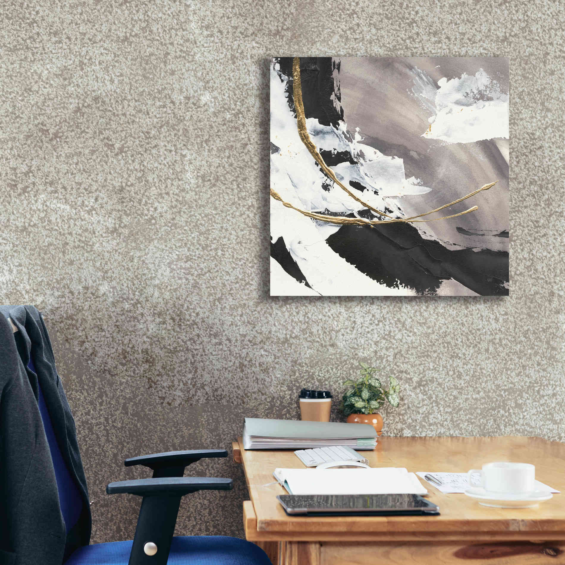 'Gilded Arcs I' by Chris Paschke, Canvas Wall Art,26 x 26