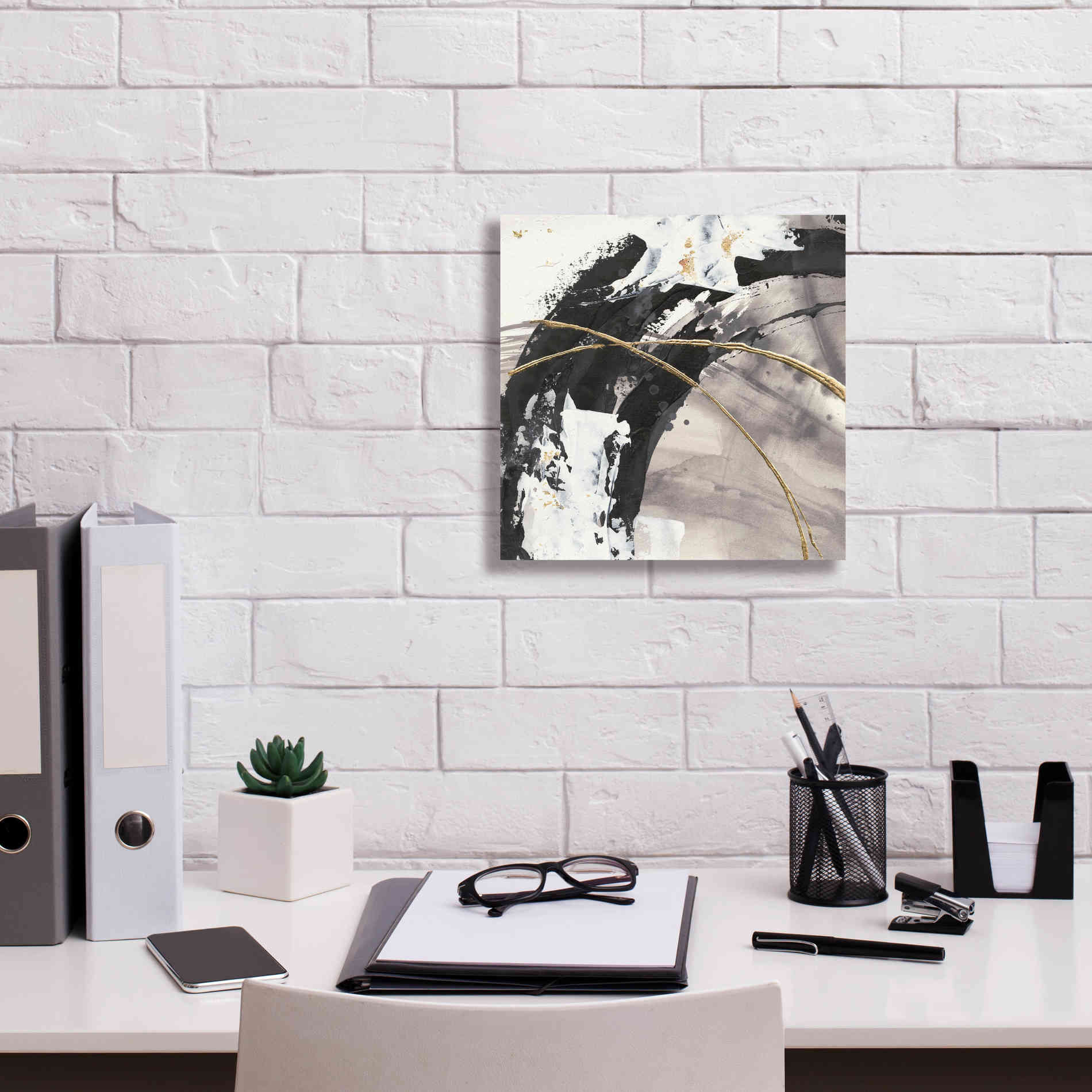 'Gilded Arcs II' by Chris Paschke, Canvas Wall Art,12 x 12