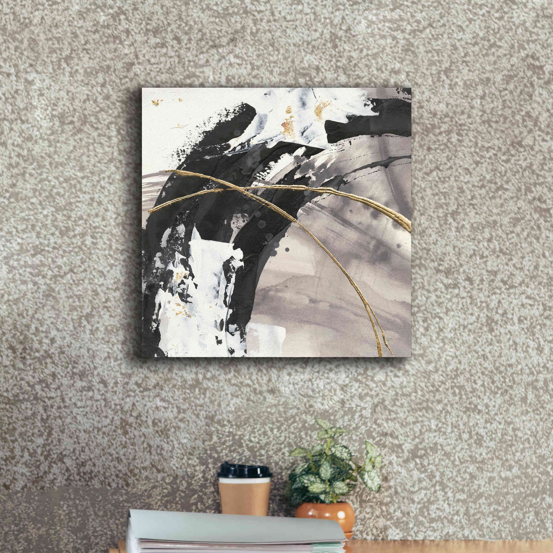 'Gilded Arcs II' by Chris Paschke, Canvas Wall Art,18 x 18