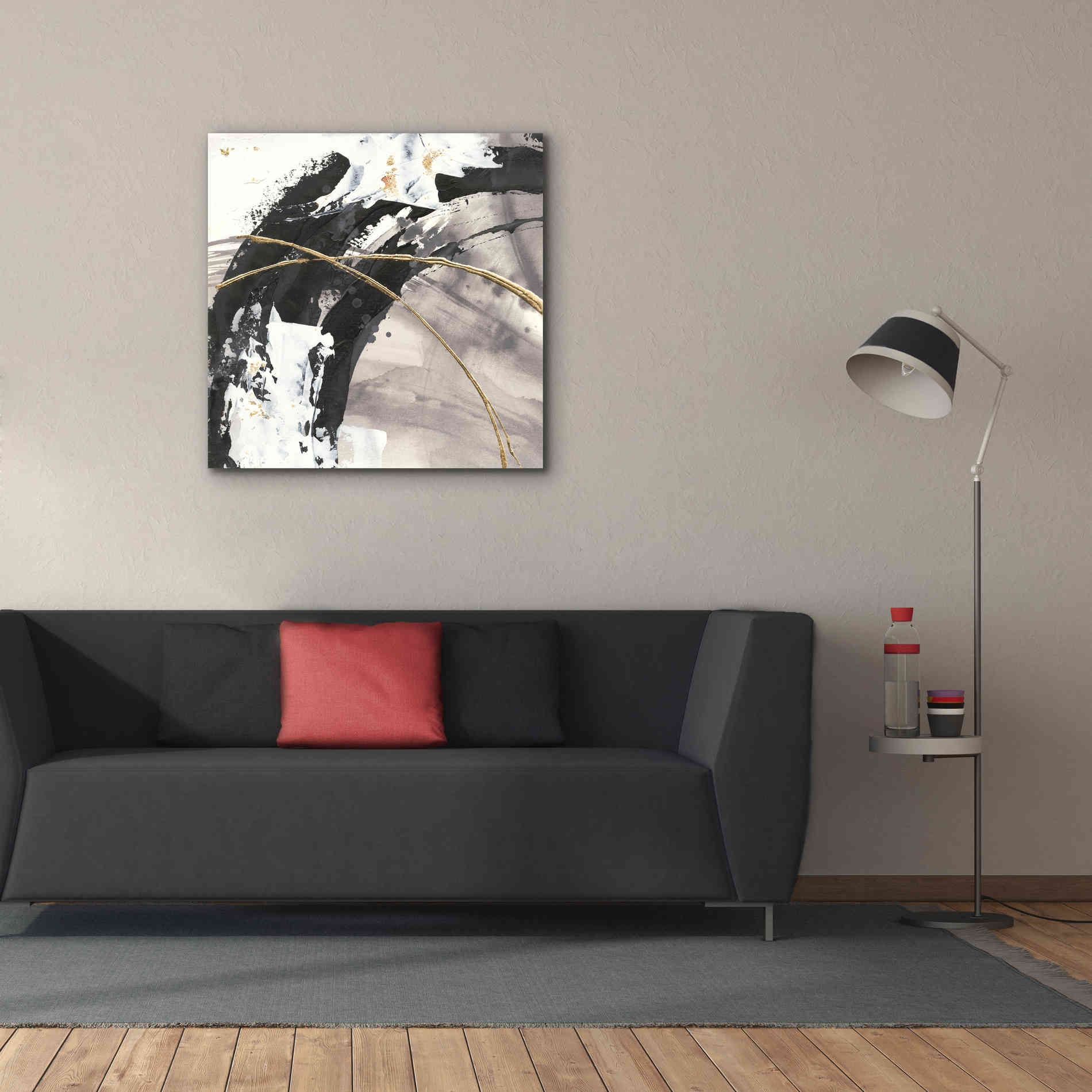 'Gilded Arcs II' by Chris Paschke, Canvas Wall Art,37 x 37