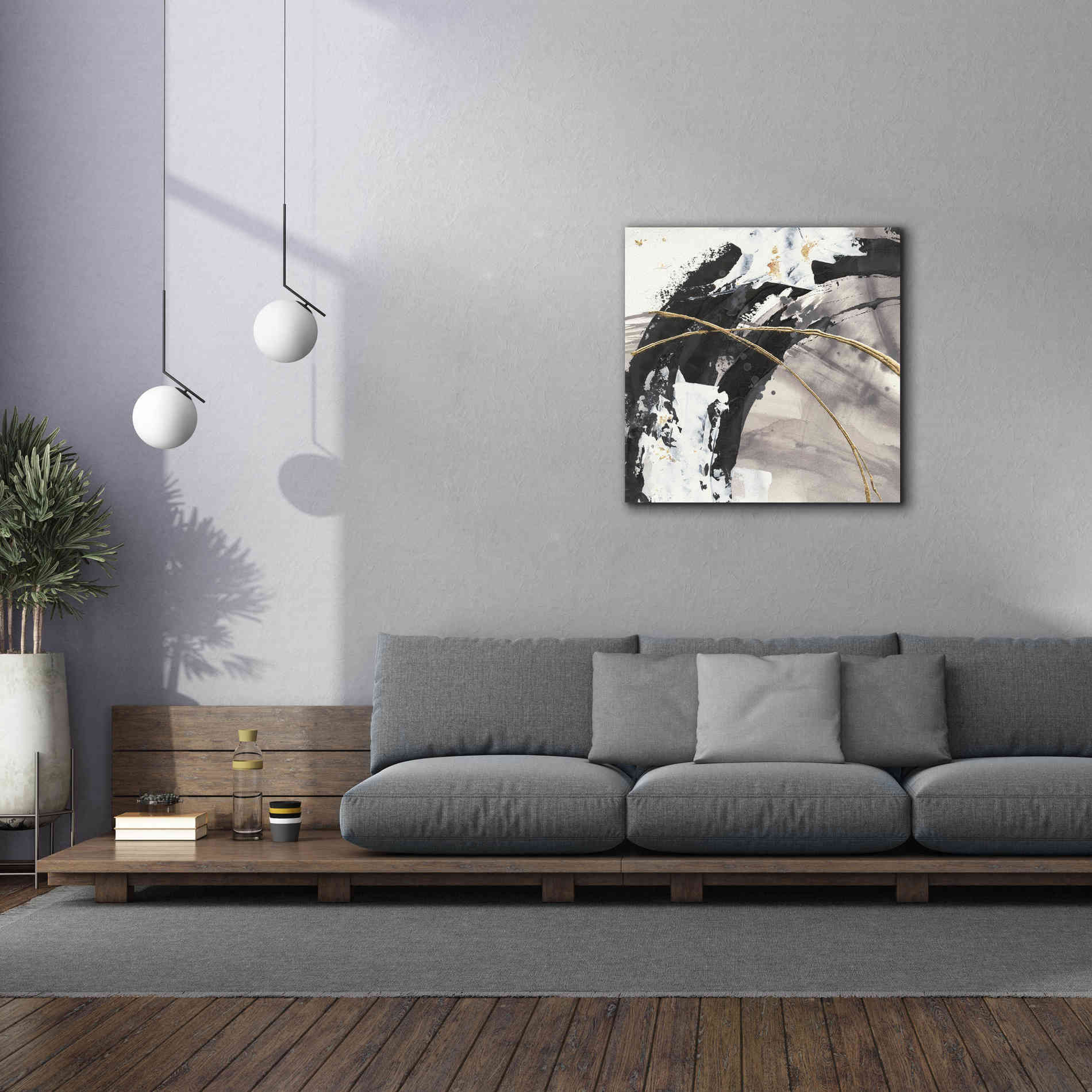 'Gilded Arcs II' by Chris Paschke, Canvas Wall Art,37 x 37