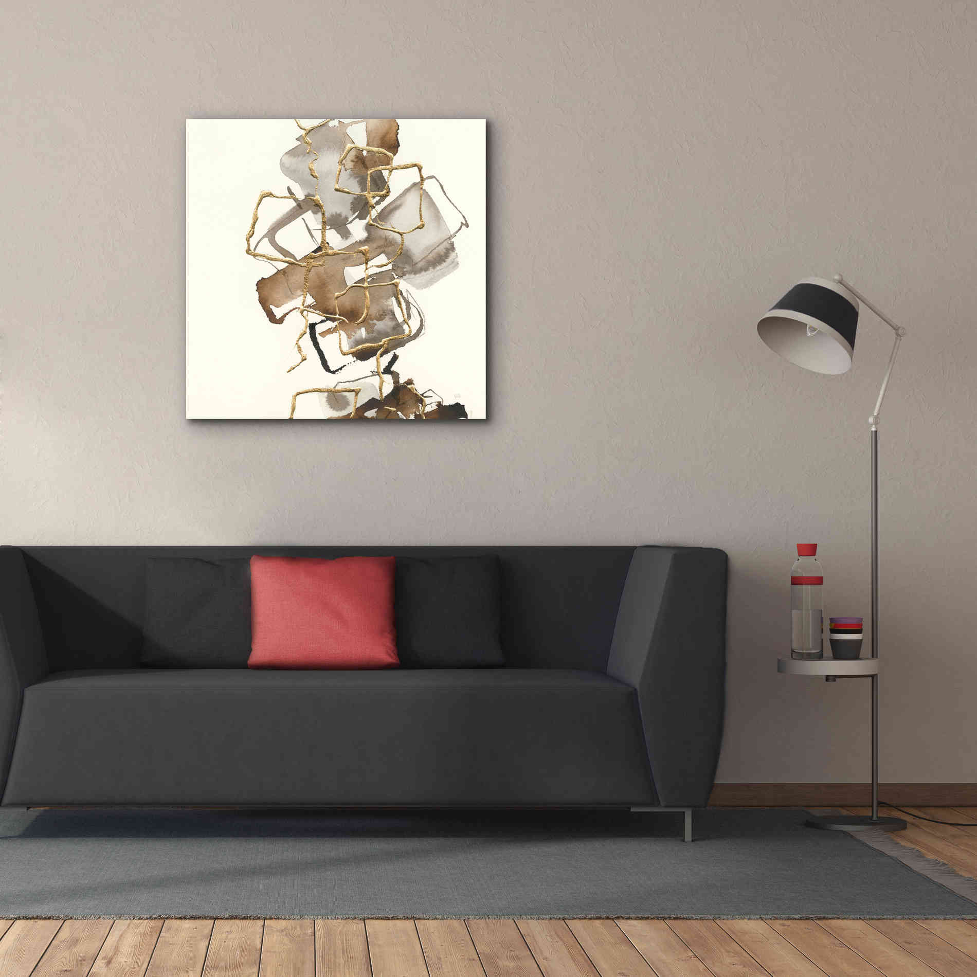 'Gold Squares I' by Chris Paschke, Giclee Canvas Wall Art,37 x 37