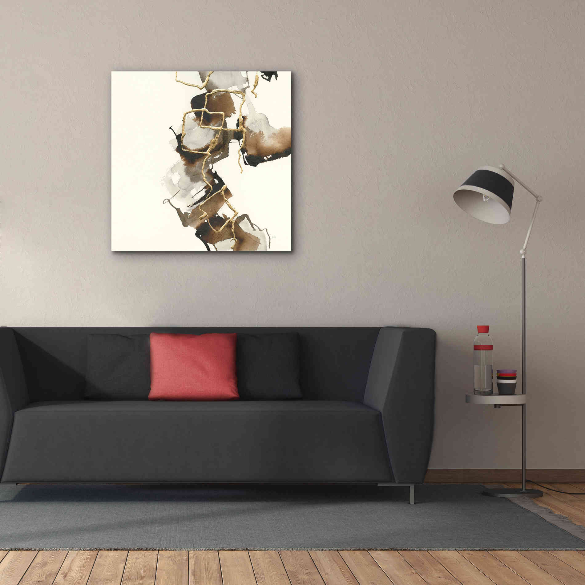 'Gold Squares II' by Chris Paschke, Giclee Canvas Wall Art,37 x 37