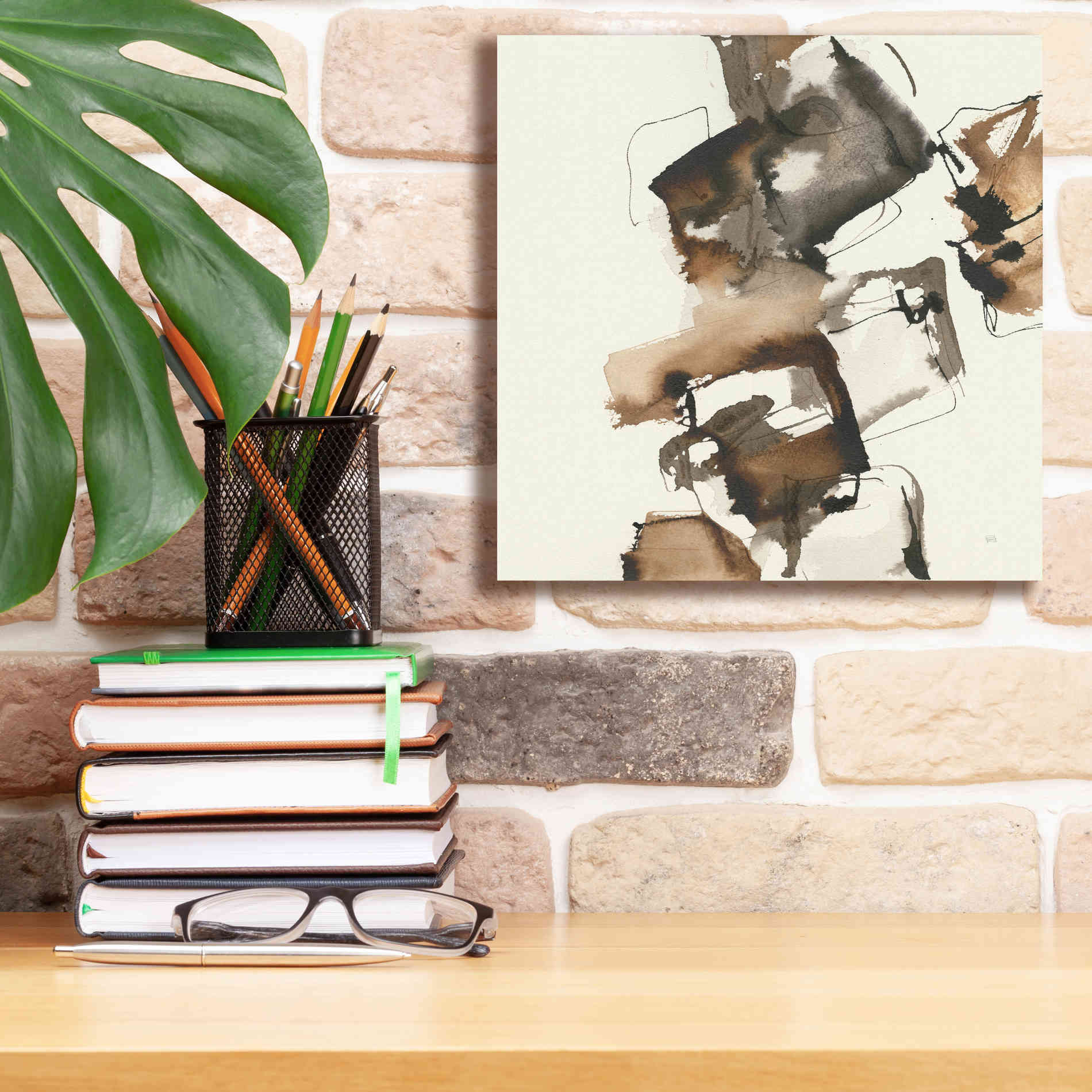 'Stacked I' by Chris Paschke, Giclee Canvas Wall Art,12 x 12