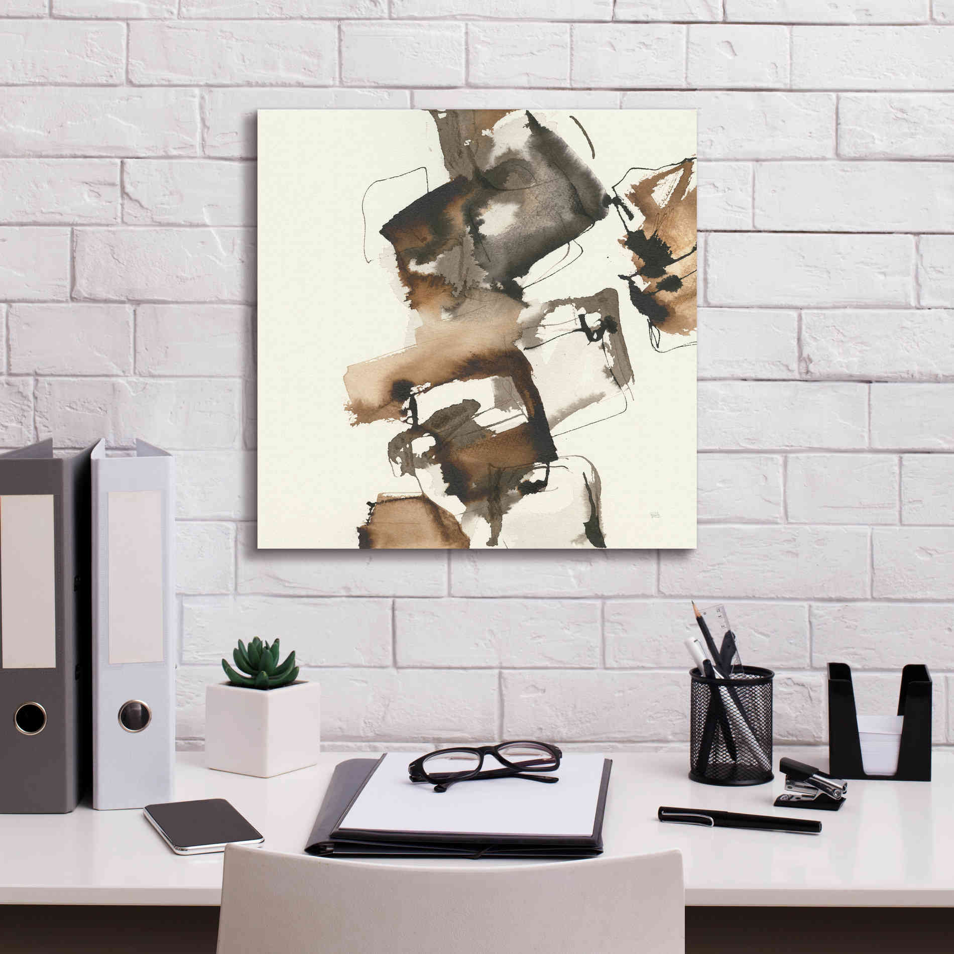 'Stacked I' by Chris Paschke, Giclee Canvas Wall Art,18 x 18