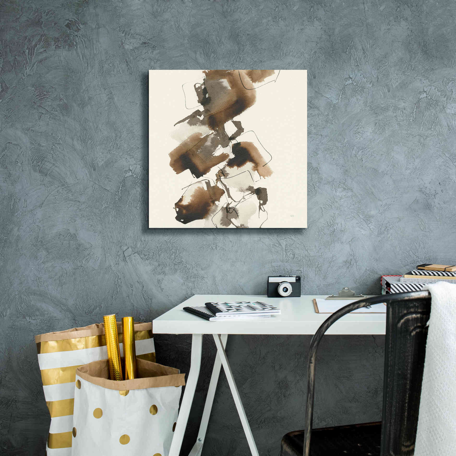 'Stacked II' by Chris Paschke, Giclee Canvas Wall Art,18 x 18