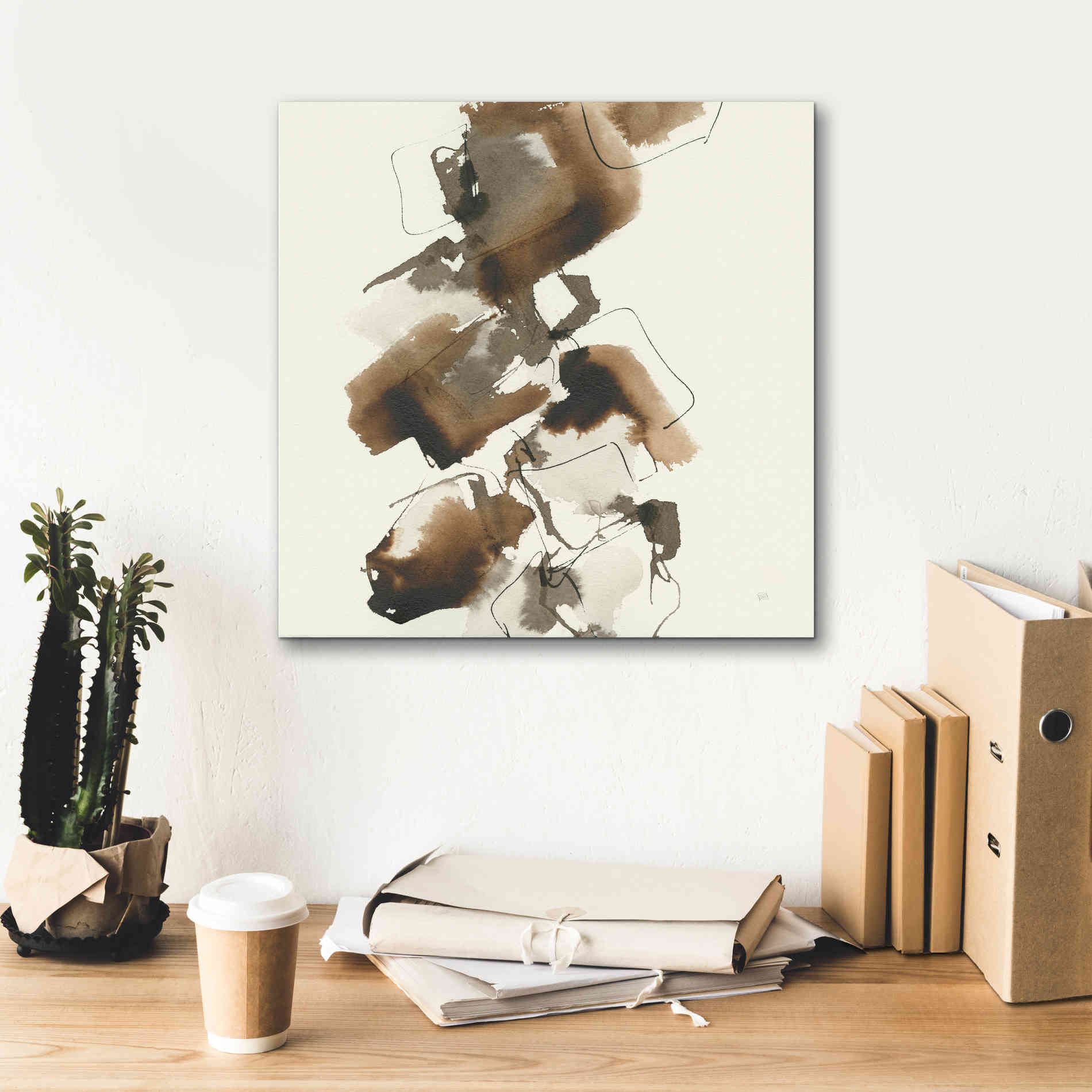 'Stacked II' by Chris Paschke, Giclee Canvas Wall Art,18 x 18