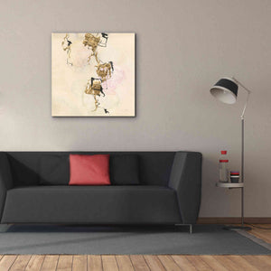 'Gold Blocks On Pastel II' by Chris Paschke, Giclee Canvas Wall Art,37 x 37
