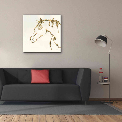 Image of 'Gilded Cowpony' by Chris Paschke, Giclee Canvas Wall Art,37 x 37