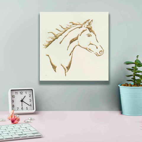 Image of 'Gilded Filly' by Chris Paschke, Giclee Canvas Wall Art,12 x 12