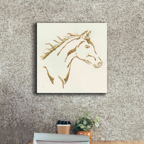 Image of 'Gilded Filly' by Chris Paschke, Giclee Canvas Wall Art,18 x 18