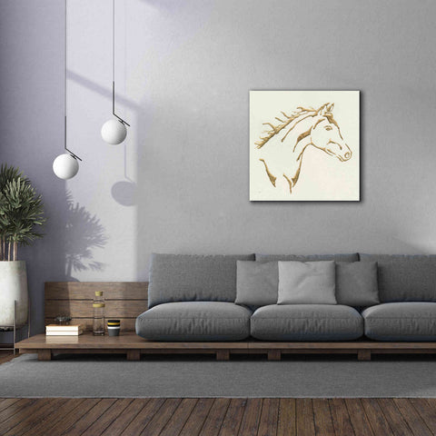 Image of 'Gilded Filly' by Chris Paschke, Giclee Canvas Wall Art,37 x 37