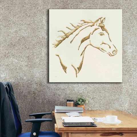 Image of 'Gilded Filly' by Chris Paschke, Giclee Canvas Wall Art,37 x 37