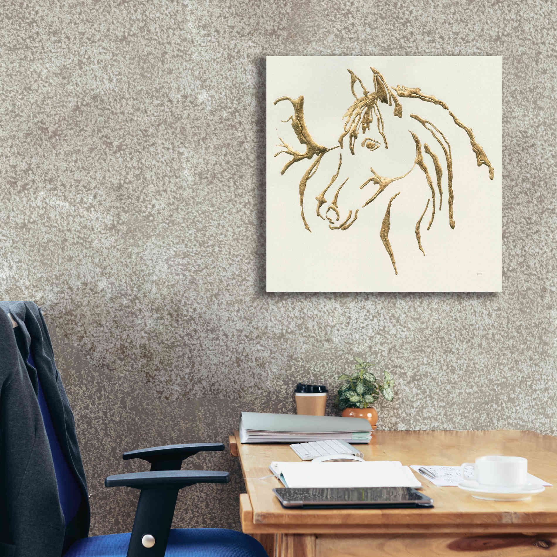 'Gilded Mare' by Chris Paschke, Giclee Canvas Wall Art,26 x 26