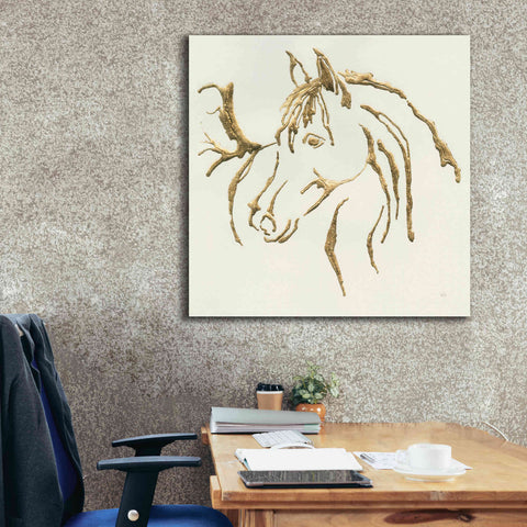 Image of 'Gilded Mare' by Chris Paschke, Giclee Canvas Wall Art,37 x 37