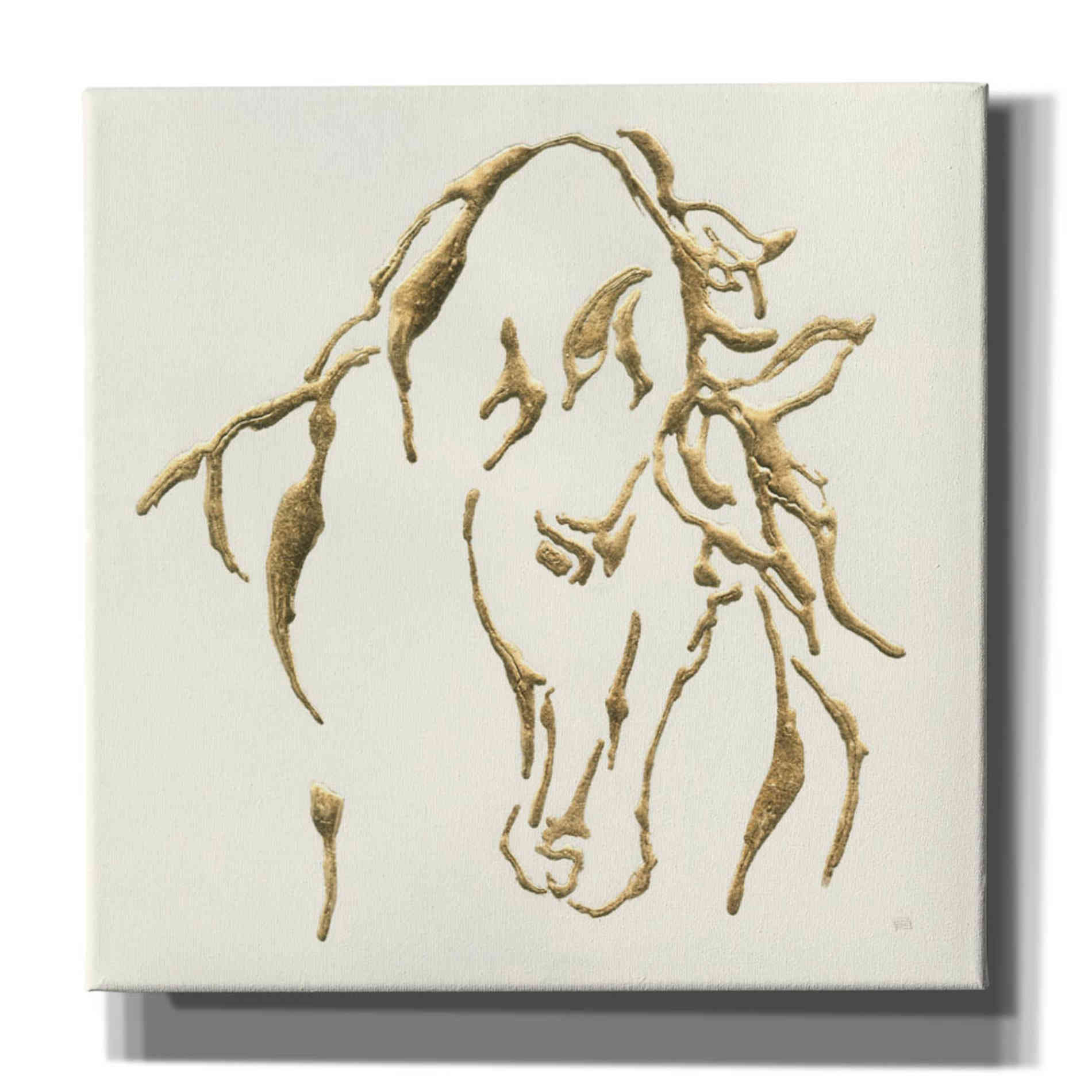 'Gilded Stallion' by Chris Paschke, Giclee Canvas Wall Art