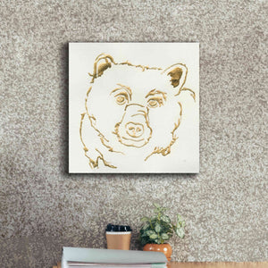 'Gilded Black Bear' by Chris Paschke, Giclee Canvas Wall Art,18 x 18