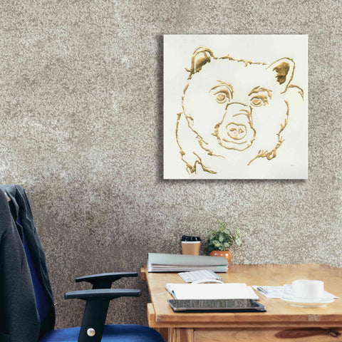 Image of 'Gilded Black Bear' by Chris Paschke, Giclee Canvas Wall Art,26 x 26