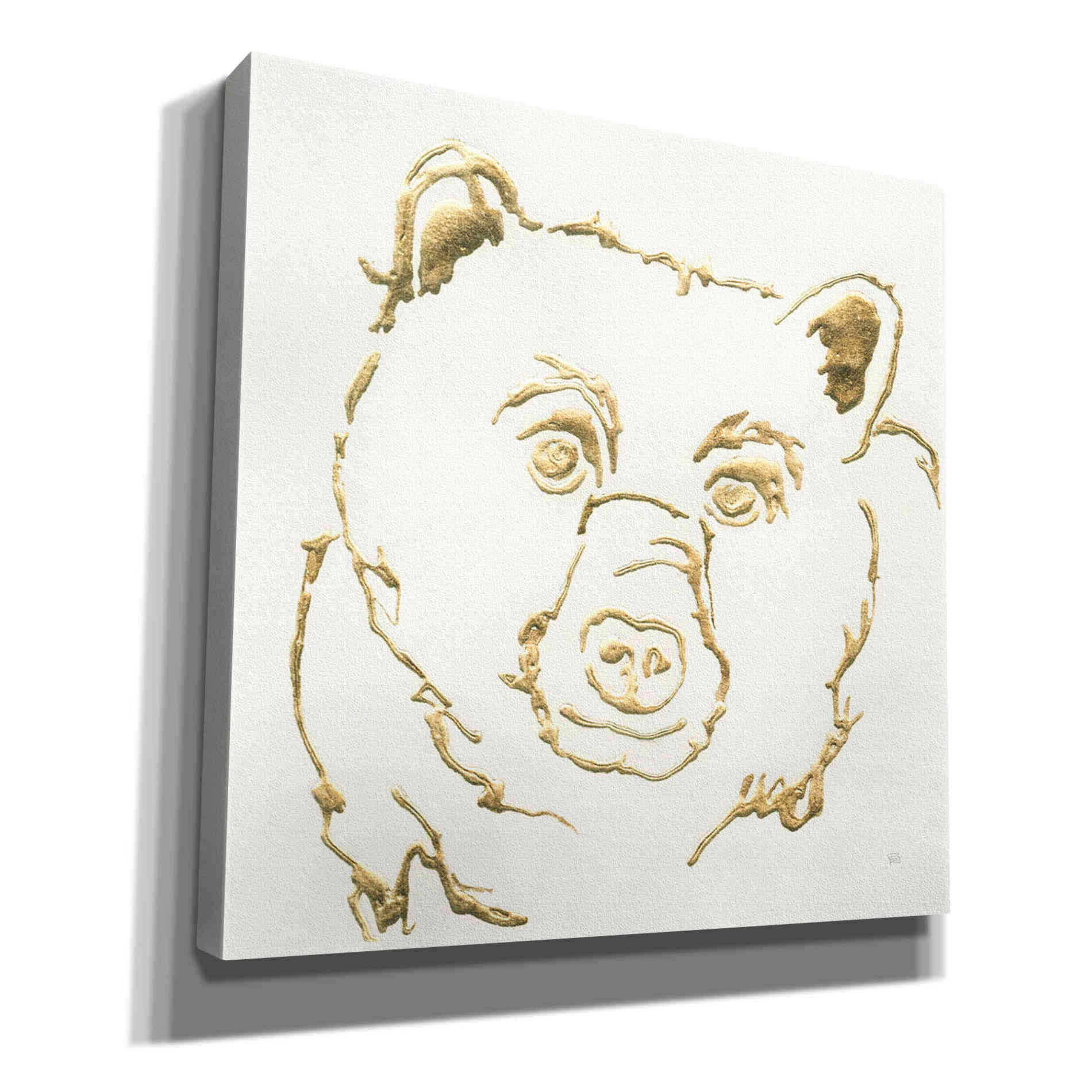'Gilded Black Bear' by Chris Paschke, Giclee Canvas Wall Art