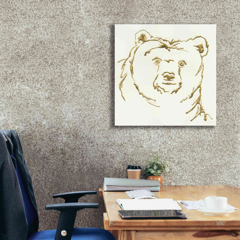 Image of 'Gilded Brown Bear' by Chris Paschke, Giclee Canvas Wall Art,26 x 26