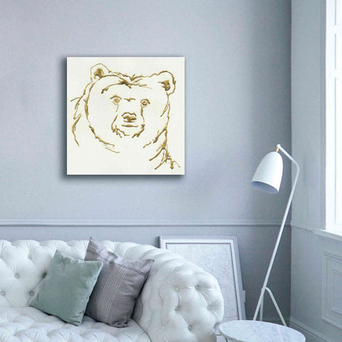 Image of 'Gilded Brown Bear' by Chris Paschke, Giclee Canvas Wall Art,37 x 37