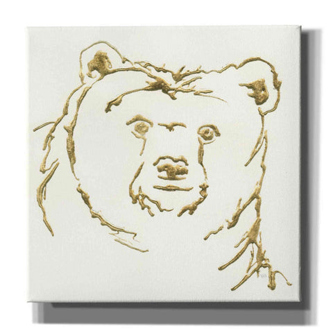 Image of 'Gilded Brown Bear' by Chris Paschke, Giclee Canvas Wall Art