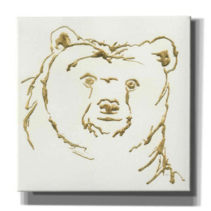 'Gilded Brown Bear' by Chris Paschke, Giclee Canvas Wall Art