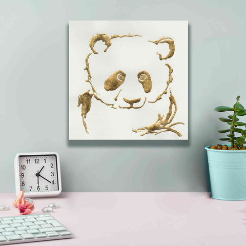 Image of 'Gilded Panda' by Chris Paschke, Giclee Canvas Wall Art,12 x 12
